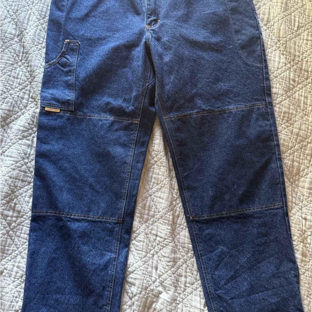 Diamond Gusset Men's Blue Jeans